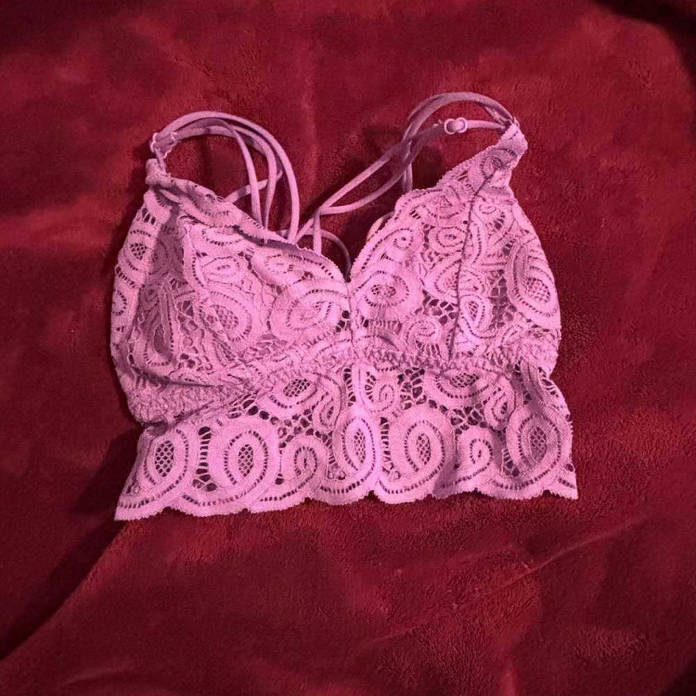 Victoria Secret Pink Lace Bralette - Purple & Size XS